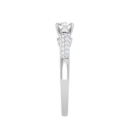 50-Pointer Solitaire Diamond Split Shank Platinum Ring JL PT WB5582E-A