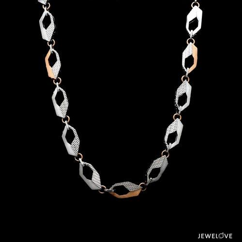 6mm Platinum + Rose Gold Chain for Men JL PT CH 1303