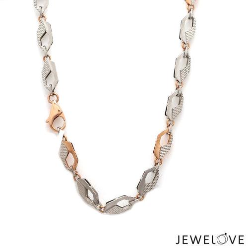 6mm Platinum + Rose Gold Chain for Men JL PT CH 1303