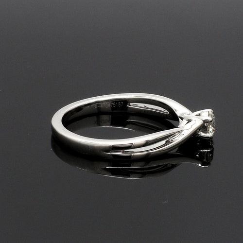 70-Pointer 4 Prong Platinum Solitaire Ring with a Twist JL PT 676-C