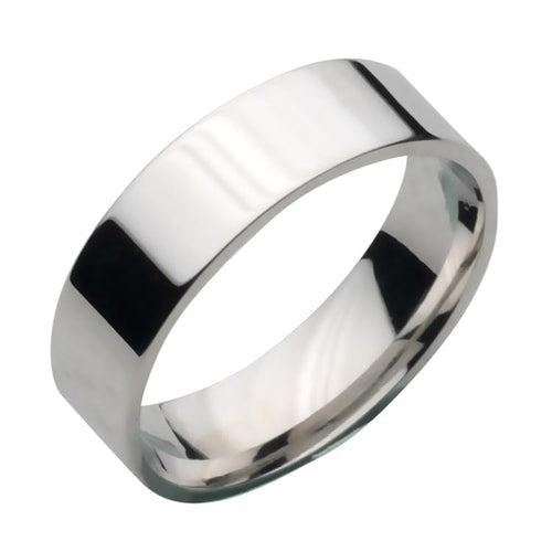 8-9mm Flat Platinum Ring JL PT 257 - Flat