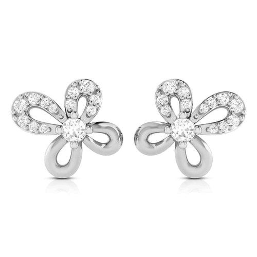 Beautiful Platinum with Diamond Butterfly Earrings for Women JL PT E 2425