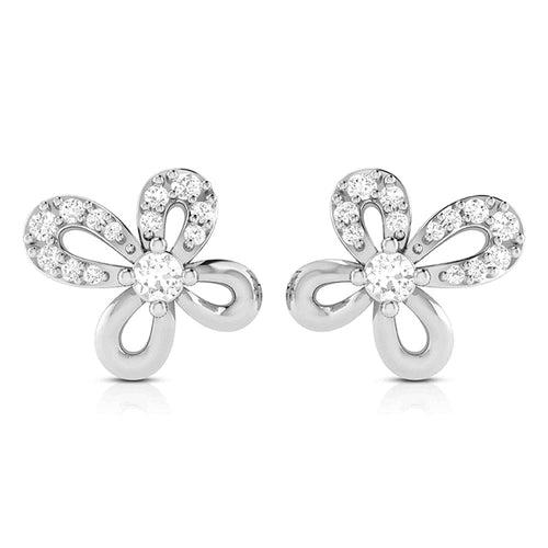 Beautiful Platinum with Diamond Butterfly Earrings for Women JL PT E 2425