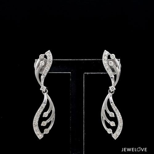 Designer Platinum Diamond Earrings for Women JL PT E 344