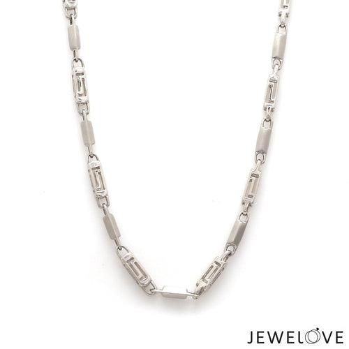 Men of Platinum | 4.5mm Double Linked Platinum Hi-Polish & Matte Chain for Men JL PT CH 1279