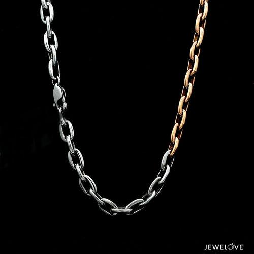 Men of Platinum | Rose Gold Cable Links Heavy Chain for Men JL PT CH 1275