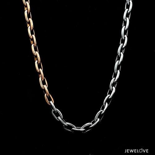 Men of Platinum | Rose Gold Cable Links Heavy Chain for Men JL PT CH 1275