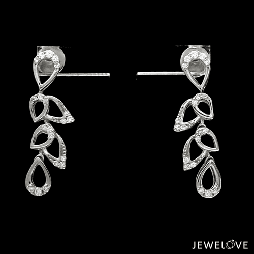 Platinum Evara Diamond Earrings Set JL PT E 341