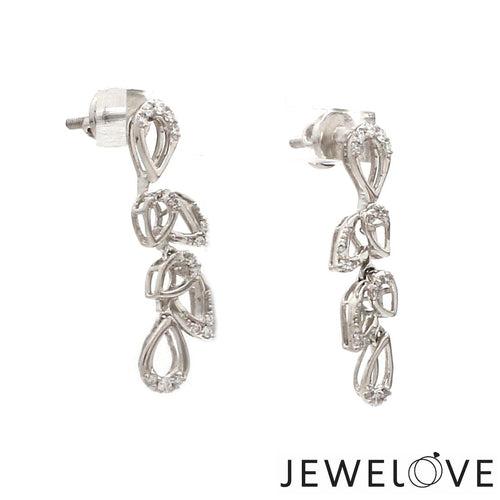 Platinum Evara Diamond Earrings Set JL PT E 341