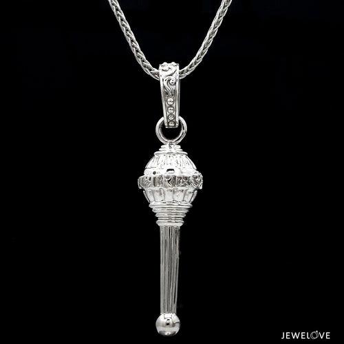 Platinum Hanuman Ji Gada Pendant for Men JL PT Gada-2