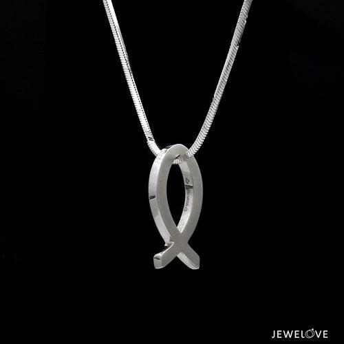 Platinum Ichthys Pendant (Jesus Fish) JL PT P 330