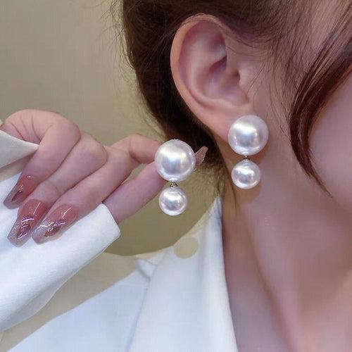 Double Pearl Studs