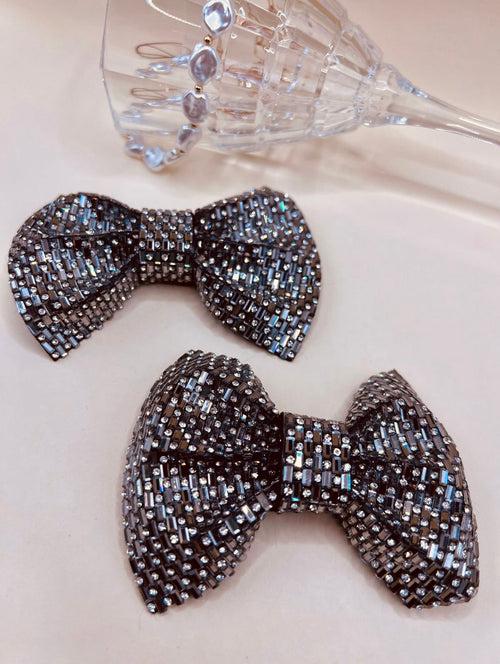 Rhinestone Bow Shoe Clip