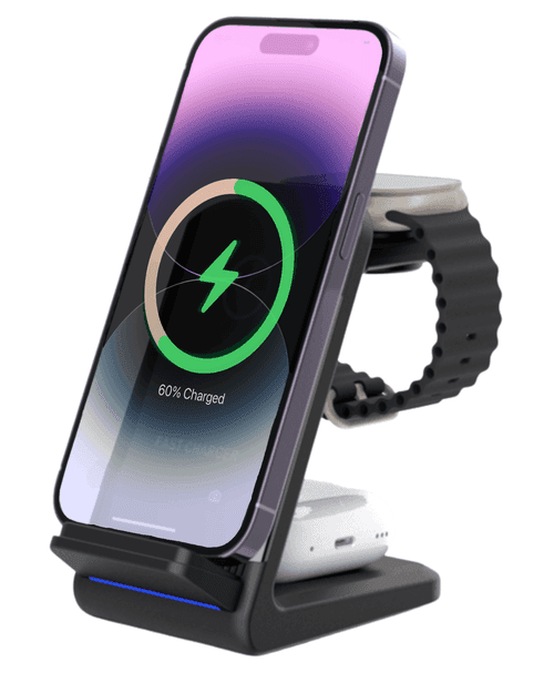 3-in-1 Wireless Charger for Apple, Samsung (D3000)