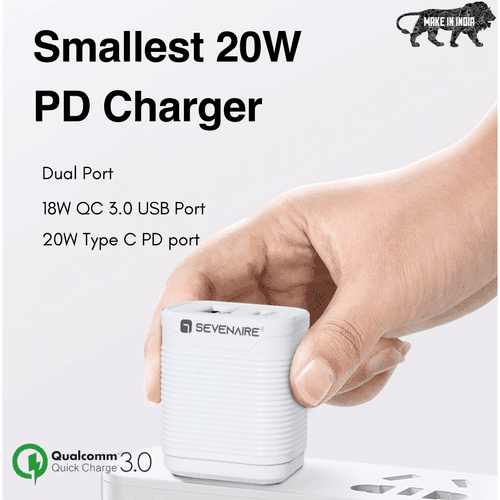 20W Dual Port Type C PD & USB Port Fast Charging Adapter