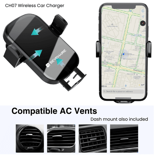 CH07 Wireless Car Charger 15W Fast Charging