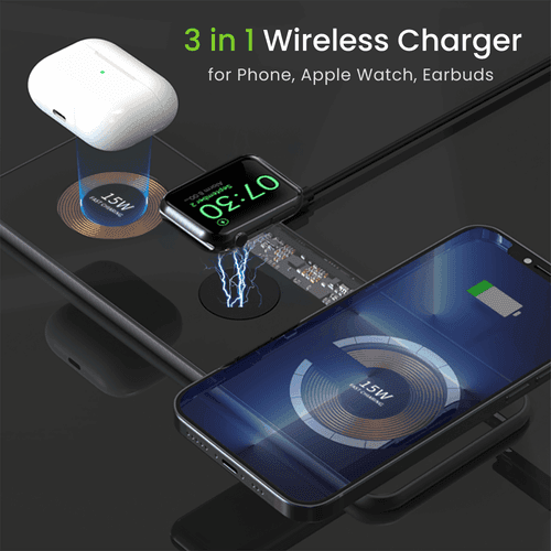 MagCharge 3-in-1 Transparent Wireless Charger (D2000)