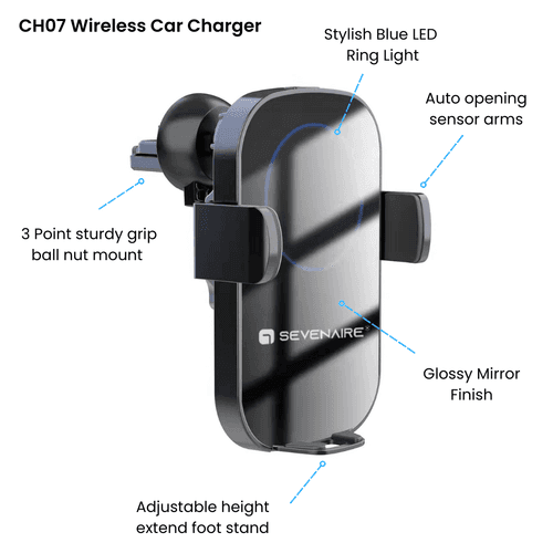 CH07 Wireless Car Charger 15W Fast Charging