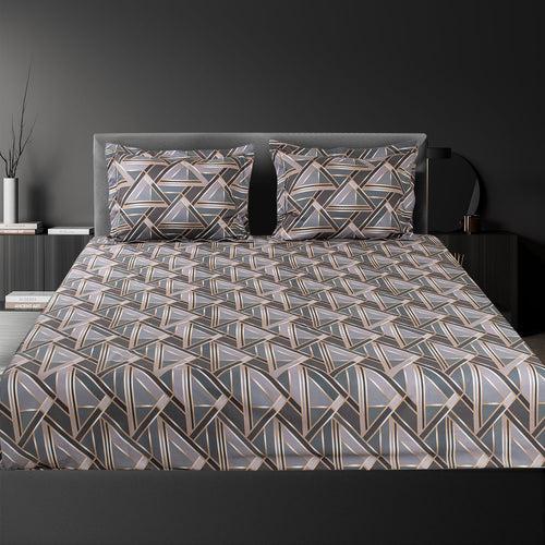 Spread Spain - Spring Summer Collection 500 TC Cotton 3 Pcs Bedsheet Set (Ash)