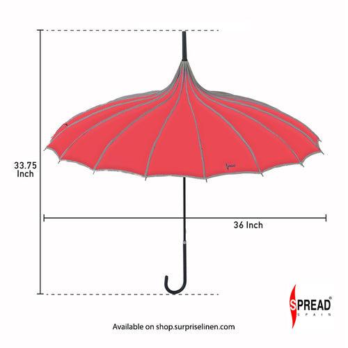 Spread Spain - Pagoda Shaped Long Umbrella (Red)