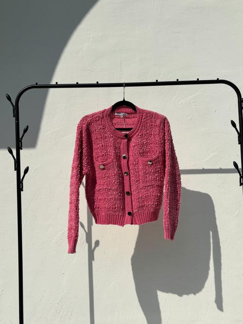 Pink knitted sweater