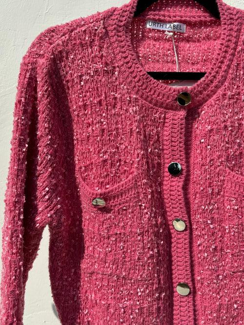 Pink knitted sweater