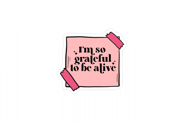 I am so grateful sticker