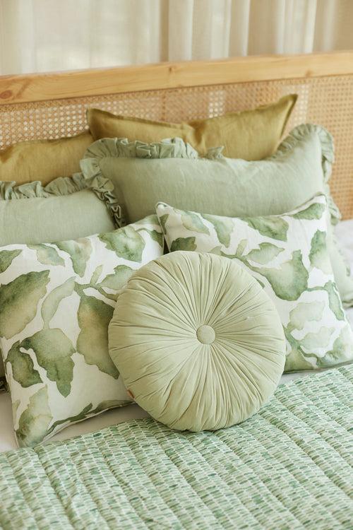 CASCADE GREEN CUSHION COVER