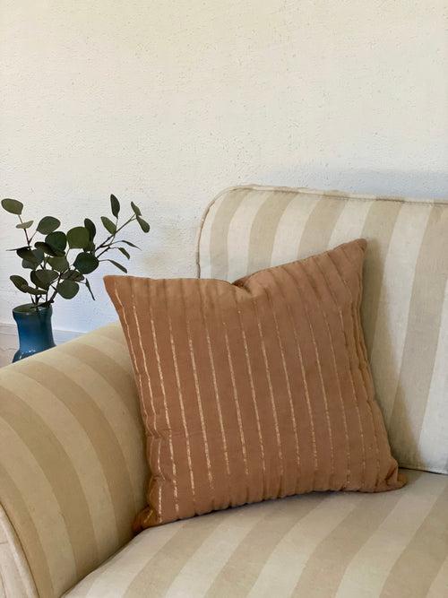 EDEN STRIPED SPICE CUSHION COVER