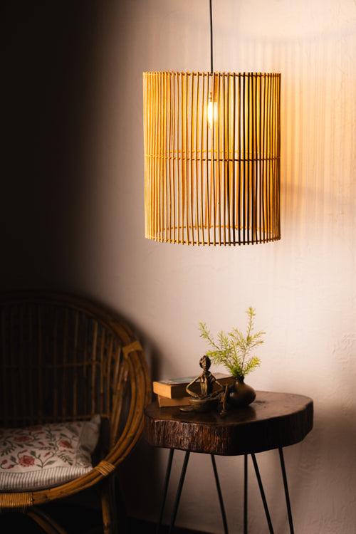 Rattan Drum Shaped Lampshade