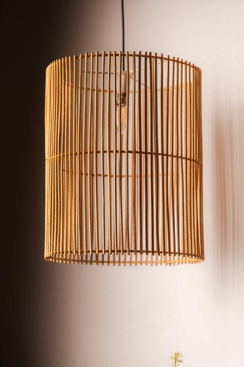 Rattan Drum Shaped Lampshade