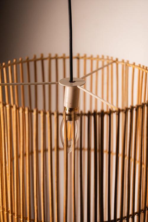 Rattan Drum Shaped Lampshade