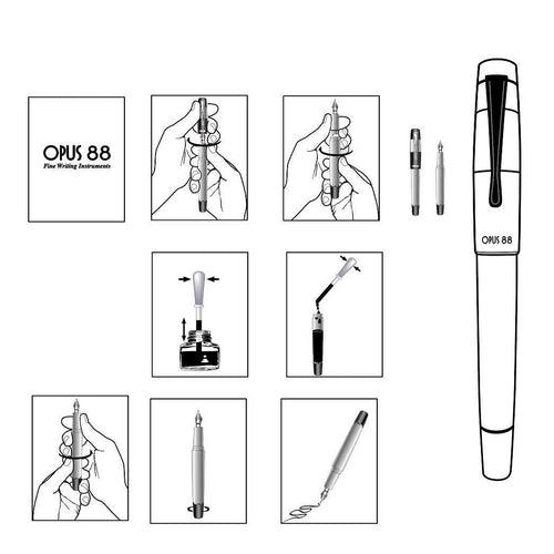 Opus 88 Opera Grey Arrow Fountain pen