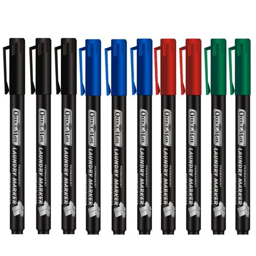 Soni Officemate Fine Tip Laundry Markers Pen - Sets (Mix Color)