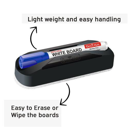 Soni Officemate White Board Single Pen Duster Eraser-Pack of 10