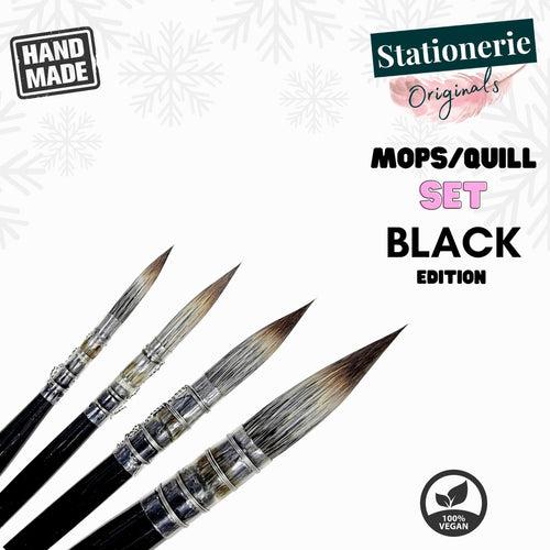 Stationerie Professional Synthetic Pointed Black Mops Set Of 4