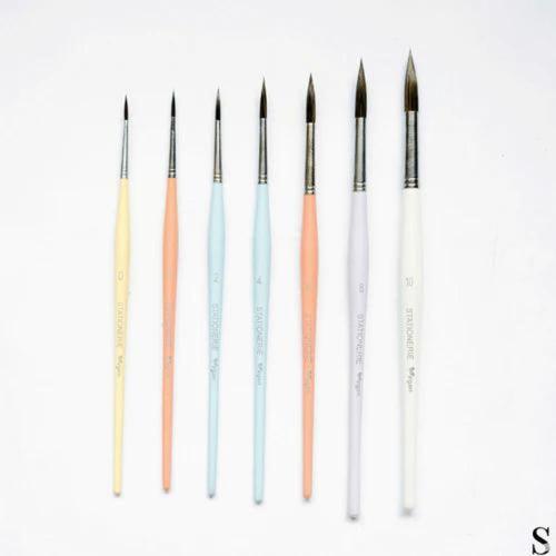 Stationerie Round Set Of 7 Candy Edition (Now In Kolinsky Synthetic Bristle)