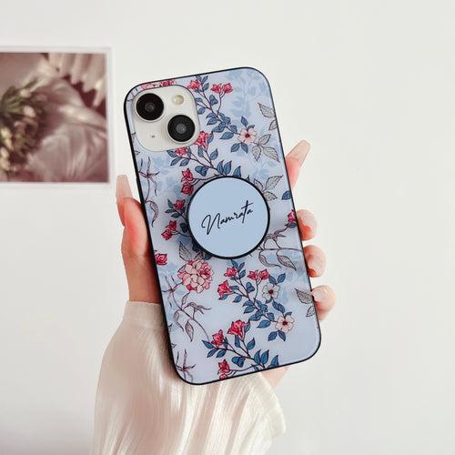 The Floral Threesome Designer Glass Case for iPhone