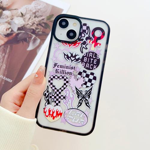 Girl Power Designer Impact Proof Silicon Phone Case for iPhone