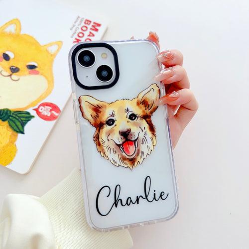 Realistic Watercolor Dog Face Customised Impact Proof Designer Silicon Case