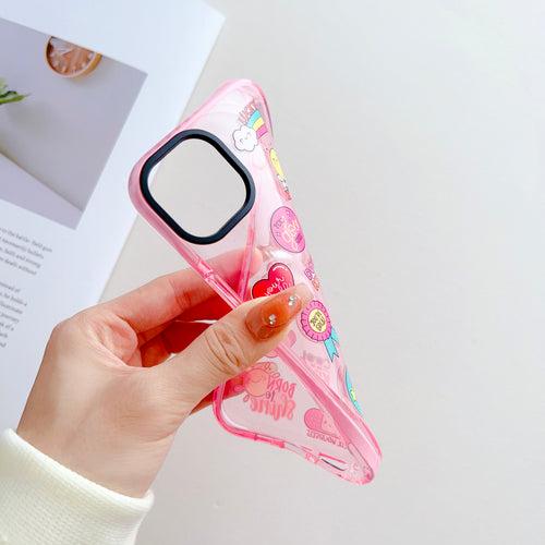 Cute Stikcers Designer Impact Proof Silicon Phone Case for iPhone