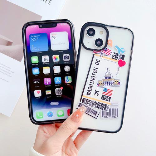 USA Tickets Designer Impact Proof Silicon Phone Case for iPhone