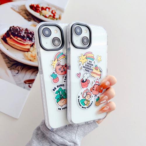 Cute Motivation Stickers Designer Impact Proof Silicon Phone Case for iPhone