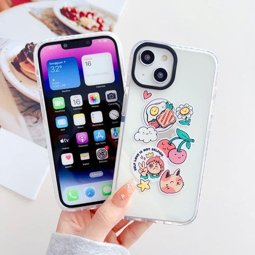 Cute Motivation Stickers Designer Impact Proof Silicon Phone Case for iPhone