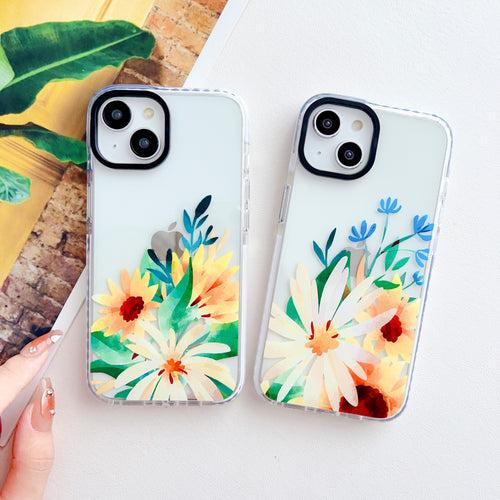 Water Color Sunflower ! Designer Impact Proof Silicon Phone Case for iPhone