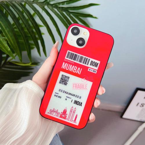 City Boarding Pass Designer Glass Case