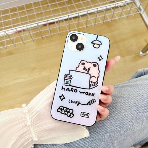 Hard Work Doodle Designer Glass Case