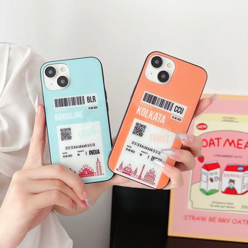 City Boarding Pass Designer Glass Case