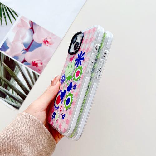 Groovy Stickers Designer Impact Proof Silicon Phone Case for iPhone