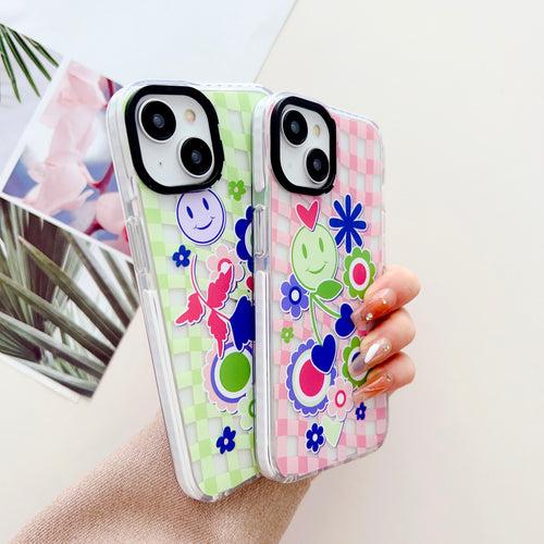 Groovy Stickers Designer Impact Proof Silicon Phone Case for iPhone